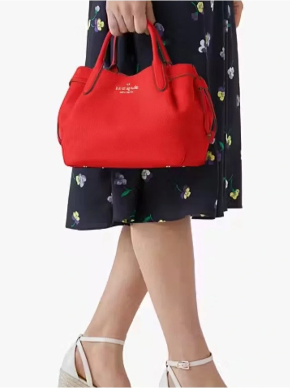 Kate Spade Dumpling Small Satchel in Tomato Slice Brand New